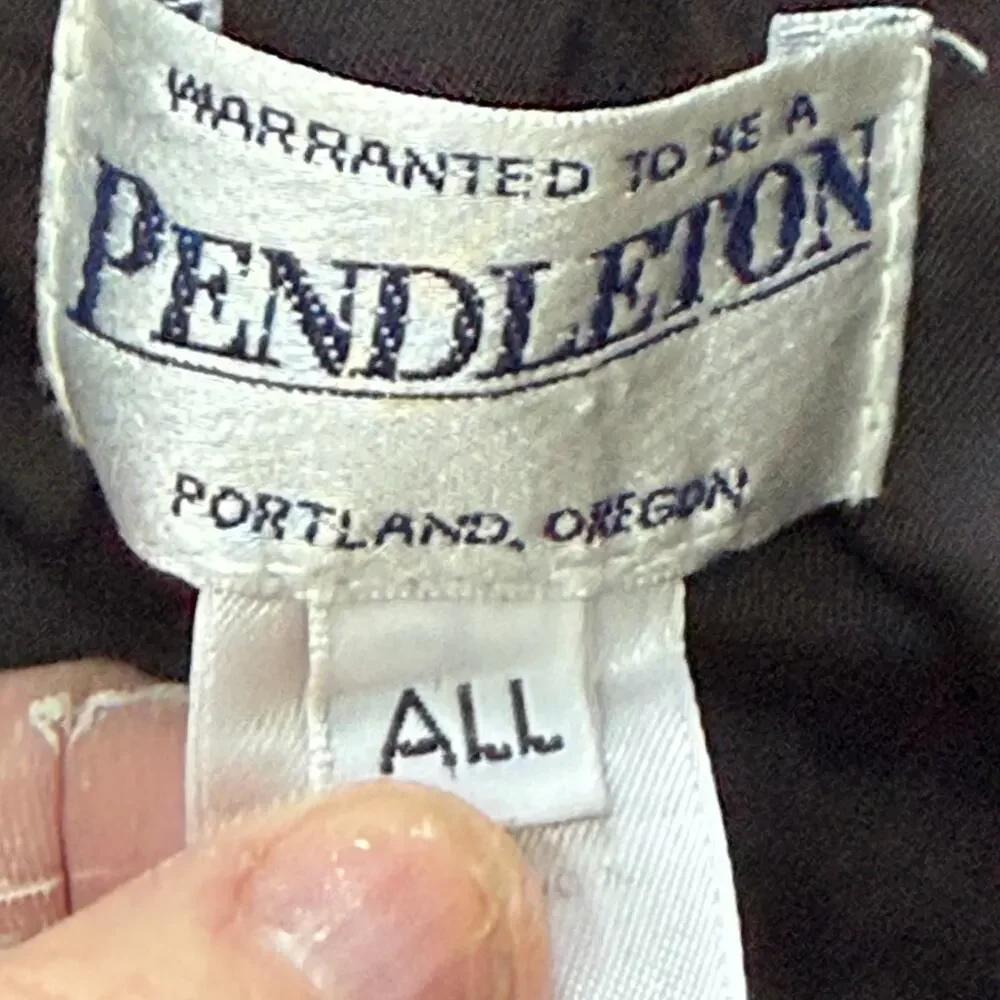 Pendleton Vintage Red Black Plaid Wool Hooded Cape Poncho Made USA OS